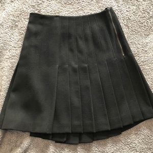 Akris black pleaded skirt
